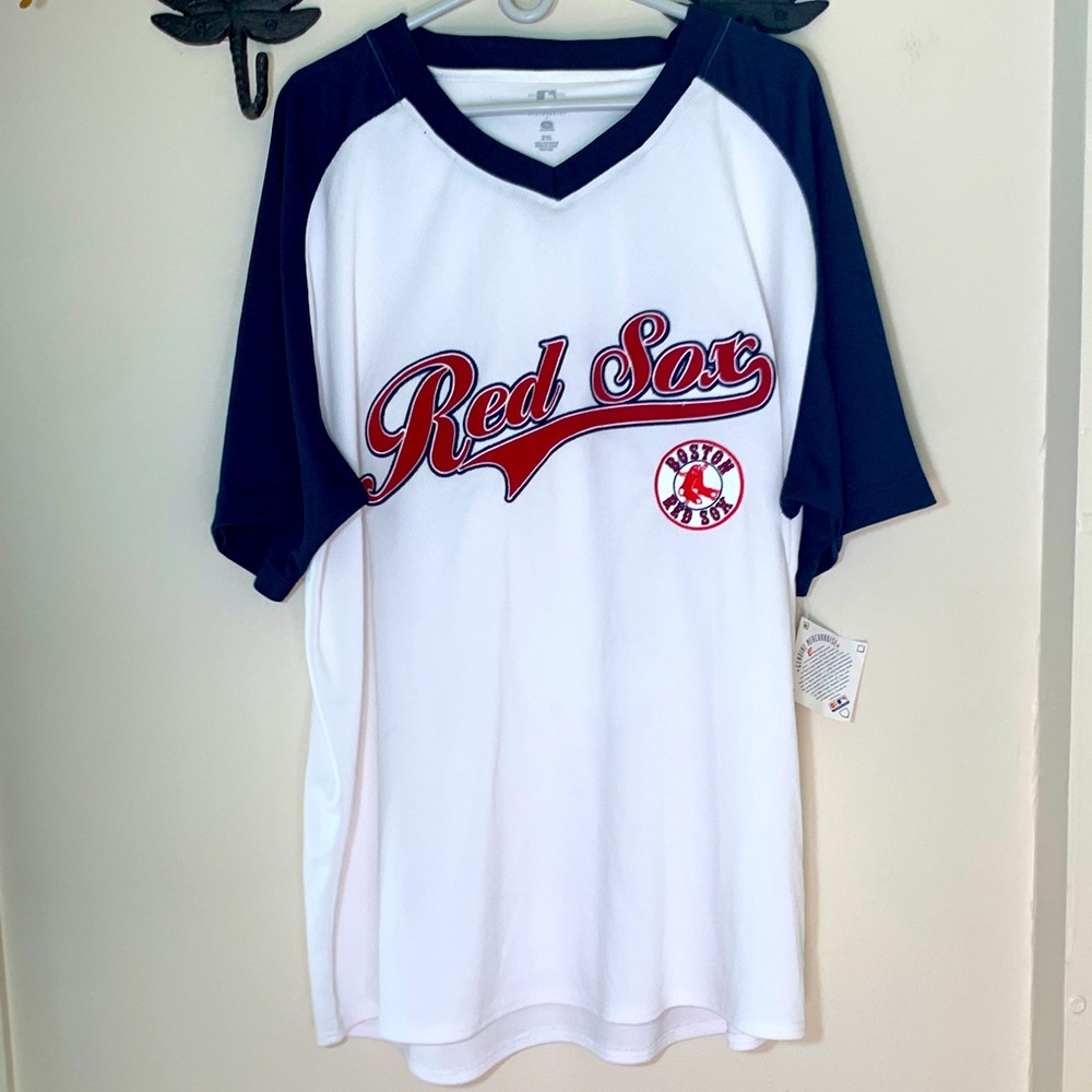 Boston Red Sox White & Navy Baseball Jersey